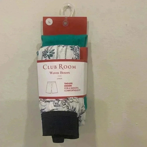 Mens Club Room Woven Boxers 2-Pack Various Sizes - Picture 2 of 3